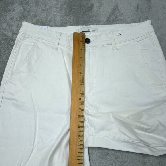 Ella Moss Womens White Mid-Rise Straight-Leg Pants Size 10 - d0422 - Picture 4 of 10